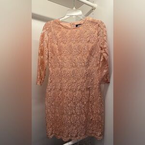 Missguided Elegant Lace blush/Pink Dress